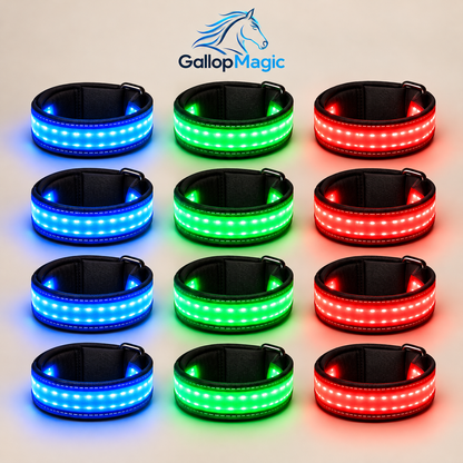 GallopMagic™ Horse Glow Leg Bands (Set of 4)