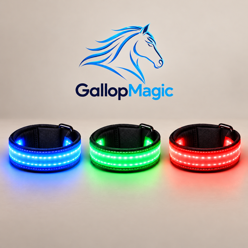 GallopMagic™ Horse Glow Leg Bands (Set of 4)